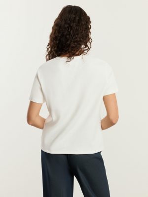 Alabaster Zenith Architectural Straight Round Neck Tee
